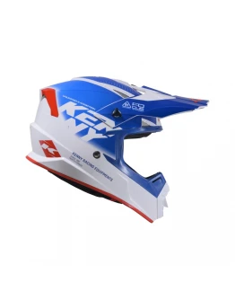 Cască cross-enduro KENNY RACING TRACK FOCUS PATRIOT - Albastru/Alb/Rosu