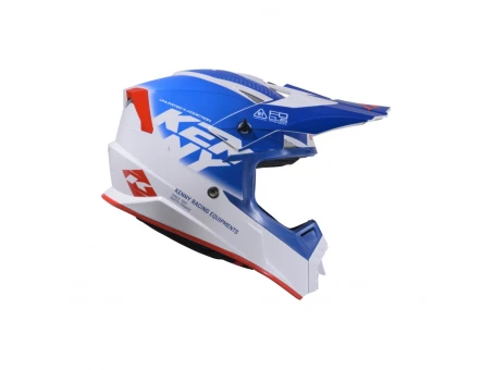Cască cross-enduro KENNY RACING TRACK FOCUS PATRIOT - Albastru/Alb/Rosu | 261-0304021-28