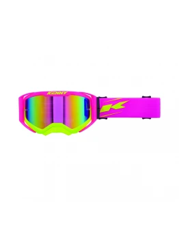 Ochelari cross-enduro KENNY RACING PERFORMANCE EVO 2 neon pink - Roz/Galben fluo