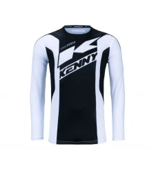 Tricou KENNY Racing Cross / Enduro Track - Negru/Alb