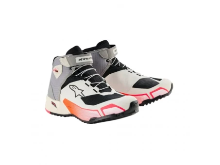 Ghete moto femei Alpinestars CR-X Drystar - Alb/Gri/Roz | 2611523/2124