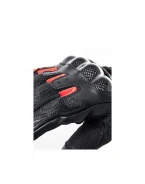 Manusi barbati Roadster vara piele/textil Ixon model RS Rise Air MS - Negru/rosu – degete tactile | 3001110451058