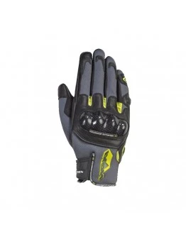 Manusi barbati Roadster vara piele/textil Ixon model RS Rise Air MS - Gri,Negru,galben - degete tactile