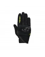 Manusi barbati Roadster vara textil/piele Ixon model MIG MS - Negru/galben - degete tactile