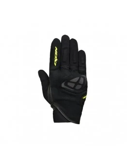 Manusi barbati Roadster vara textil/piele Ixon model MIG MS - Negru,galben - degete tactile