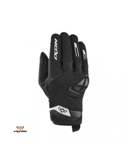 Manusi barbati Roadster vara textil/piele Ixon model MIG 2 MS - Negru/alb – degete tactile