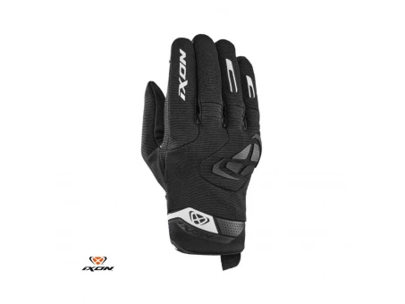 Manusi barbati Roadster vara textil/piele Ixon model MIG 2 MS - Negru/alb – degete tactile | 3001110901015