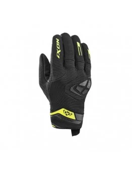 Manusi barbati Roadster vara textil/piele Ixon model MIG 2 MS - Negru,galben - degete tactile
