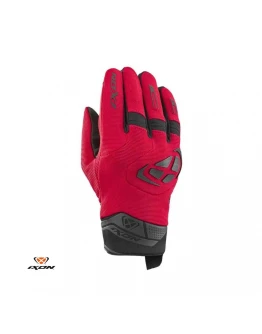Manusi barbati Roadster vara textil/piele Ixon model MIG 2 MS - Rosu/negru – degete tactile