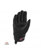 Manusi femei Roadster vara textil/piele Ixon model MIG 2 LS - Negru/burgundy (visiniu) – degete tactile | 3001120397005