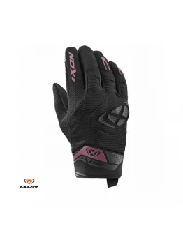 Manusi femei Roadster vara textil/piele Ixon model MIG 2 LS - Negru/burgundy (visiniu) – degete tactile