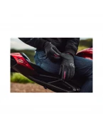 Manusi femei Roadster Mid-season textil/piele Ixon model MIG 2 WP LS - Negru/fuchsia (roz) – degete tactile – waterproof | 3001120411073