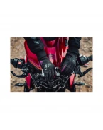 Manusi femei Roadster Mid-season textil/piele Ixon model MIG 2 WP LS - Negru/fuchsia (roz) – degete tactile – waterproof | 3001120411073