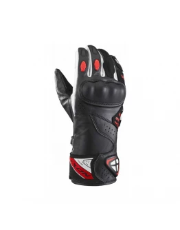 Mănuși Moto Bărbați Racing Vară Ixon Thund MS Piele - Negru/Roșu/Alb