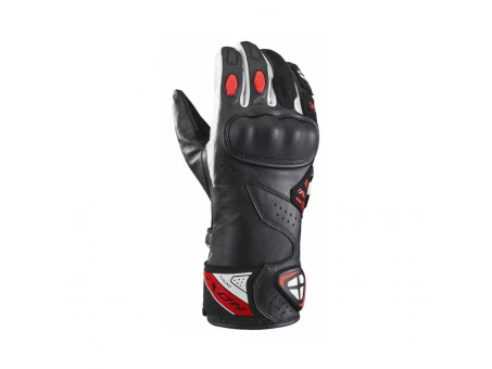 Mănuși Moto Bărbați Racing Vară Ixon Thund MS Piele - Negru/Roșu/Alb | 3002110831059