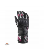 Manusi femei Racing vara piele Ixon model Thund LS - Negru/fucshia (roz) – degete tactile | 300212026101073