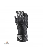 Manusi femei Racing vara piele Ixon model Thund LS - Negru/alb – degete tactile | 3002120261015