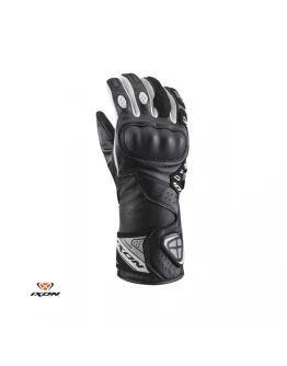 Manusi femei Racing vara piele Ixon model Thund LS - Negru/alb – degete tactile