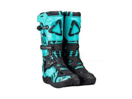 Cizme Leatt Cross 3.5 Boots Fuel - Negru/Albastru