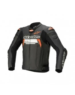 Geaca de piele Alpinestars Missile V2 Ignition - Negru,Rosu fluo