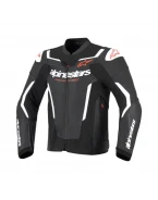 Geacă de piele sport Alpinestars GP Force V2 - Negru/Alb | 3100226/12