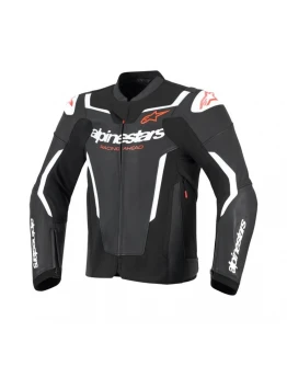 Geacă de piele sport Alpinestars GP Force V2 - Negru/Alb