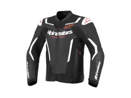 Geacă de piele sport Alpinestars GP Force V2 - Negru/Alb | 3100226/12