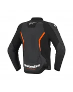 Geacă de piele sport ALPINESTARS GP FORCE V2 AIRFLOW - Negru/Rosu fluo | 3100326/1030