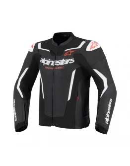 Geacă de piele sport ALPINESTARS GP FORCE V2 AIRFLOW - Negru/Alb