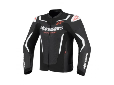 Geacă de piele sport ALPINESTARS GP FORCE V2 AIRFLOW - Negru/Alb | 3100326/12