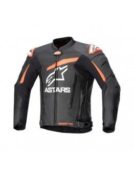 Geaca de piele ALPINESTARS GP PLUS V4  Negru,Rosu fluo/Alb