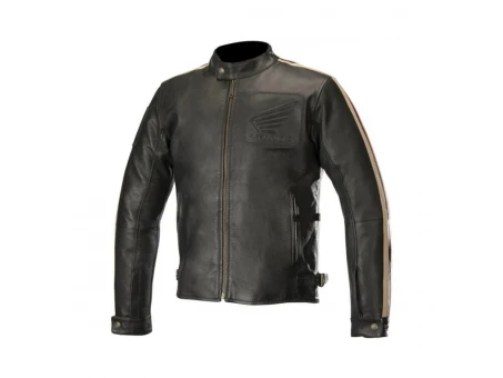 Geaca de piele Alpinestars Oscar Charile Honda Edition - Negru/Bej/Rosu