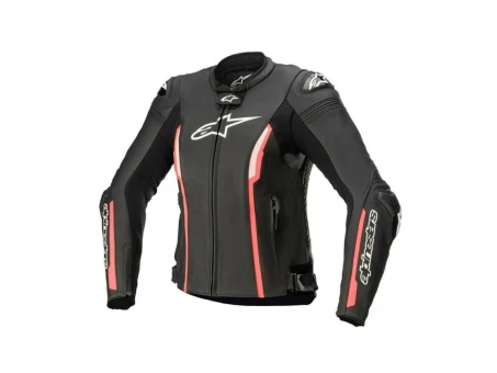 Geaca de piele dama Alpinestars Stella Missile V2 - Negru /Roz