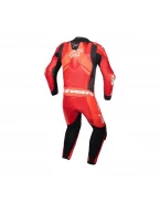Combinezon piele 1 piesă ALPINESTARS GP PLUS V4 SPRINT - Rosu fluo/Negru | 3150225/3087