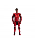 Combinezon piele 1 piesă ALPINESTARS GP PLUS V4 SPRINT - Rosu fluo/Negru | 3150225/3087