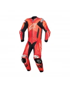 Combinezon piele 1 piesă ALPINESTARS GP PLUS V4 SPRINT - Rosu fluo/Negru | 3150225/3087