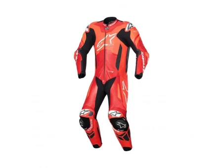 Combinezon piele 1 piesă ALPINESTARS GP PLUS V4 SPRINT - Rosu fluo/Negru | 3150225/3087