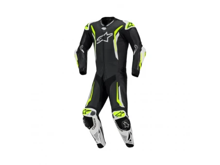 Combinezon de piele 1 piesă Alpinestars GP Tech V5 - Negru/Alb/Galben Fluo | 3150226/125