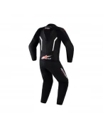 Combinezon de piele 2 piese ALPINESTARS GP FORCE V2 - Negru/Alb/Rosu fluo | 3160126/1231