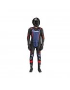 Combinezon de piele 2 piese ALPINESTARS GP FORCE V2 - Negru/Albastru/Rosu fluo | 3160126/1739