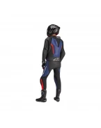Combinezon de piele 2 piese ALPINESTARS GP FORCE V2 - Negru/Albastru/Rosu fluo | 3160126/1739