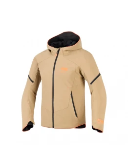 Geacă textil impermeabilă ALPINESTARS AEROSHELL WP - Kaki/Negru//Portocaliu fluo