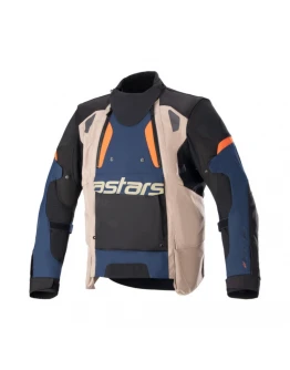 Geacă moto adventure/touring Alpinestars Halo Drystar - Negru/Albastru/Kaki