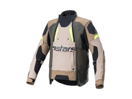 Geacă moto adventure/touring Alpinestars Halo Drystar - Bej/Negru/Galben fluo | 3204822/865