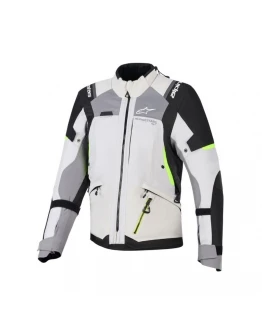 Geacă femei textil impermeabilă Alpinestars Stella Andes Drystar V4 - Gri/Galben fluo	
