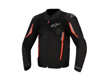 Geaca textil de vara ALPINESTARS AST V3 AIR - Negru/Gri inchis/Rosu fluo | 3300426/1051