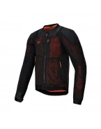 Geacă de vară cu protecții ALPINESTARS TROOP-AIR PRO - Negru/Rosu fluo | 3301125/1030