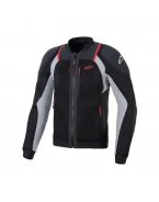 Geacă de vară cu protecții ALPINESTARS TROOP-AIR PRO - Negru/Gri/Rosu | 3301125/1087