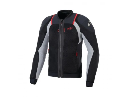 Geacă de vară cu protecții ALPINESTARS TROOP-AIR PRO - Negru/Gri/Rosu | 3301125/1087