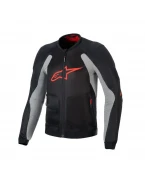 Geacă de vară cu protecții ALPINESTARS TROOP-AIR - Negru/Gri/Rosu | 3301225/1087